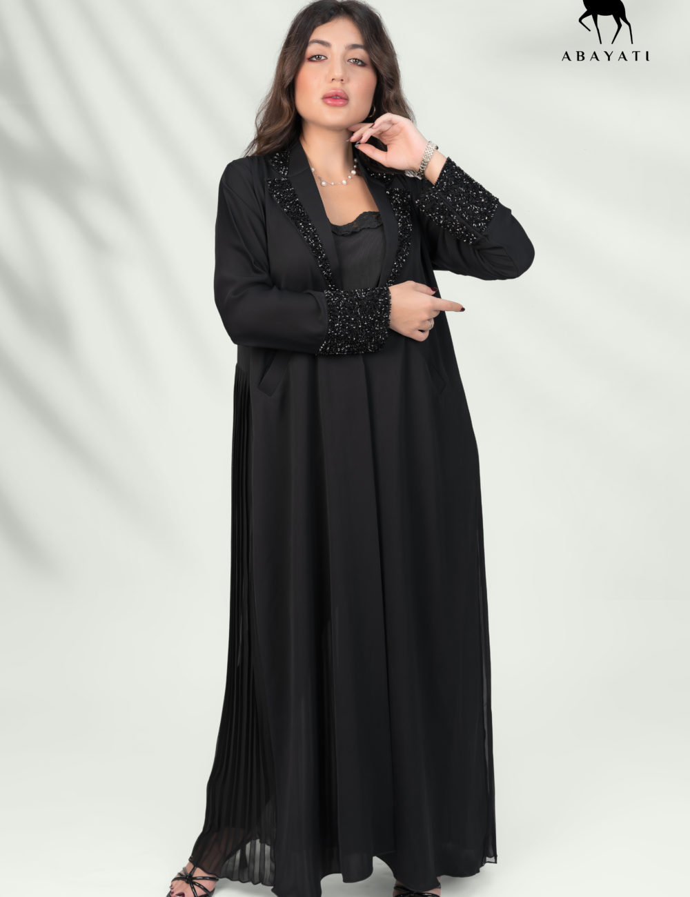 FANCY BLACK ABAYA