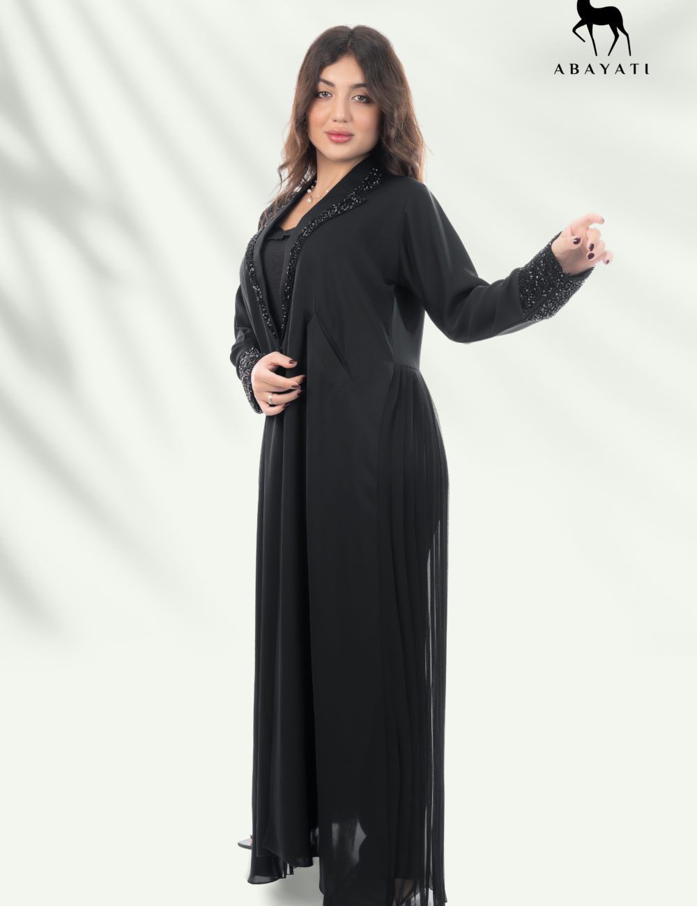 FANCY BLACK ABAYA - Image 3