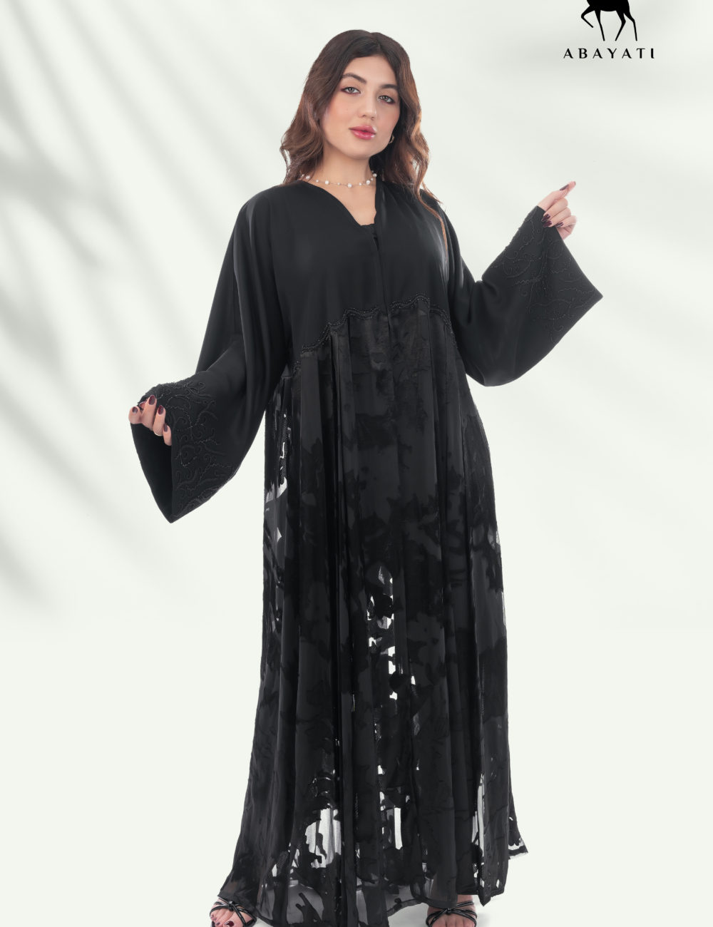 FANCY BLACK ABAYA