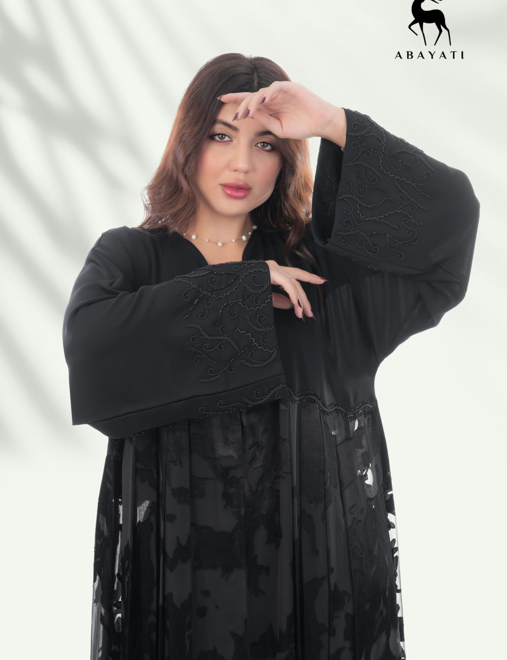 FANCY BLACK ABAYA - Image 4