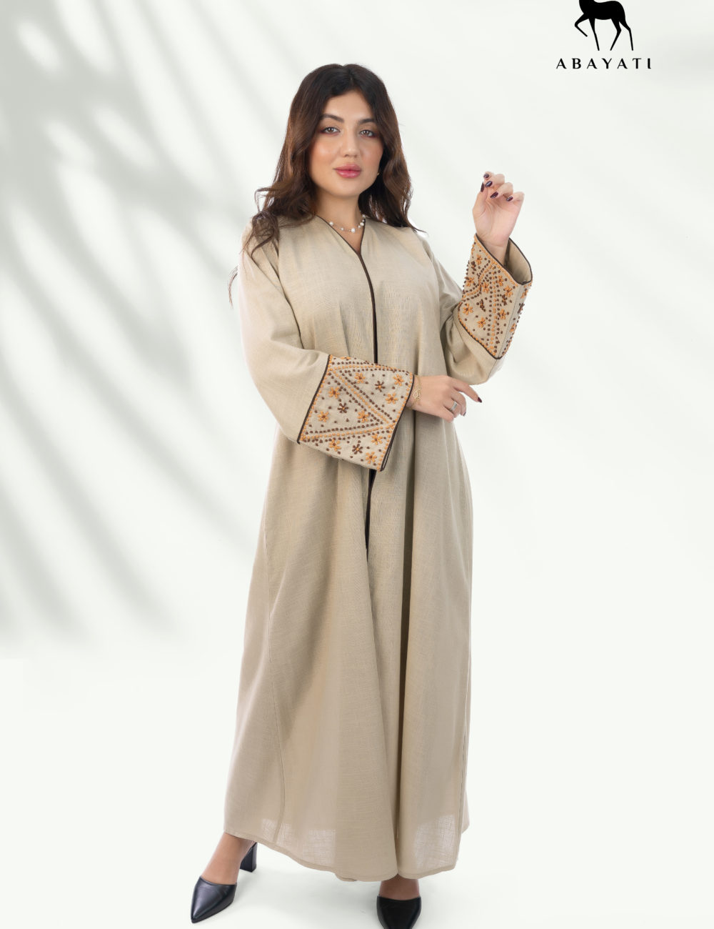 LINEN BEIGE ABAYA